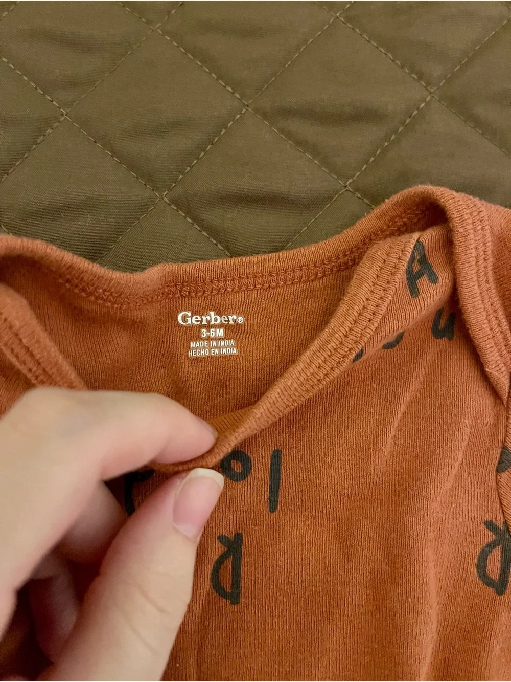 Gerber Baby One-Piece Bodysuits in Mustard and Rust